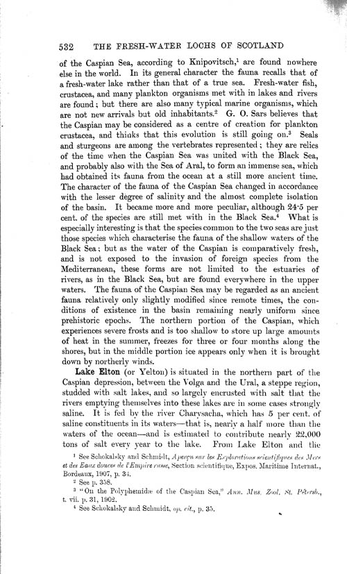 Page 532, Volume 1 - Characteristics of Lakes in general, and their distribution over the Surface of the Globe, by Sir John Murray