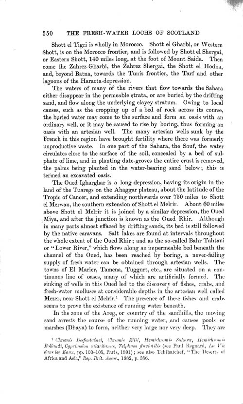Page 550, Volume 1 - Characteristics of Lakes in general, and their distribution over the Surface of the Globe, by Sir John Murray