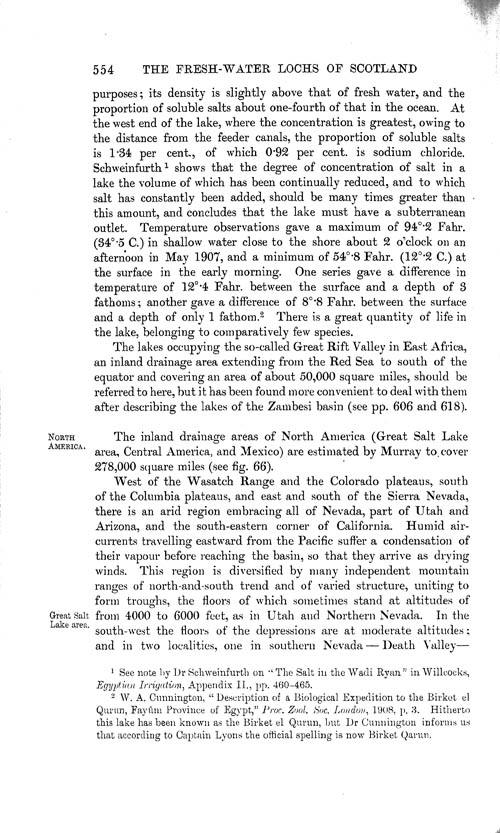 Page 554, Volume 1 - Characteristics of Lakes in general, and their distribution over the Surface of the Globe, by Sir John Murray