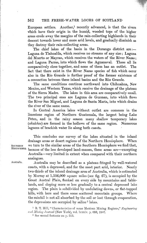 Page 562, Volume 1 - Characteristics of Lakes in general, and their distribution over the Surface of the Globe, by Sir John Murray