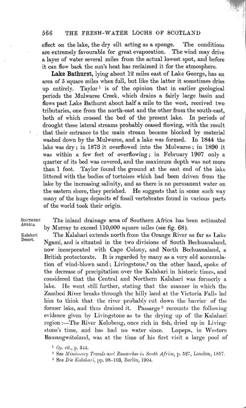 Page 566, Volume 1 - Characteristics of Lakes in general, and their distribution over the Surface of the Globe, by Sir John Murray