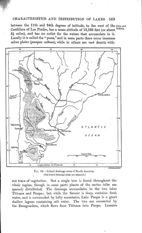 Page 569, Volume 1 - Characteristics of Lakes in general, and their distribution over the Surface of the Globe, by Sir John Murray
