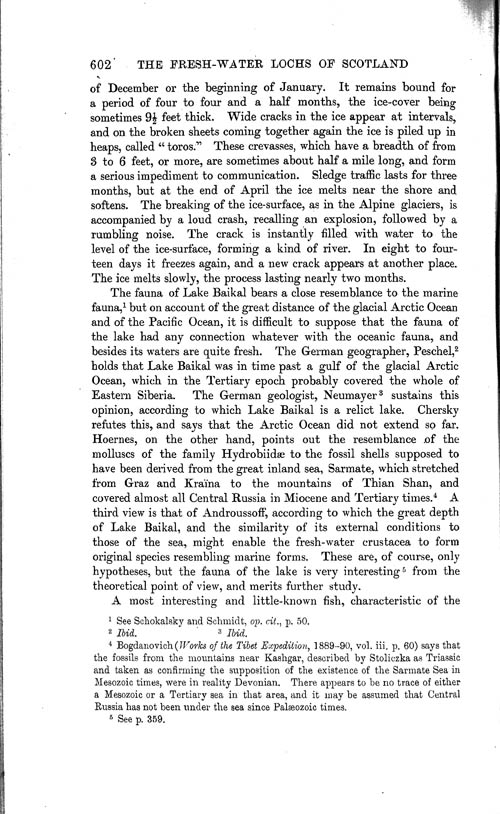 Page 602, Volume 1 - Characteristics of Lakes in general, and their distribution over the Surface of the Globe, by Sir John Murray