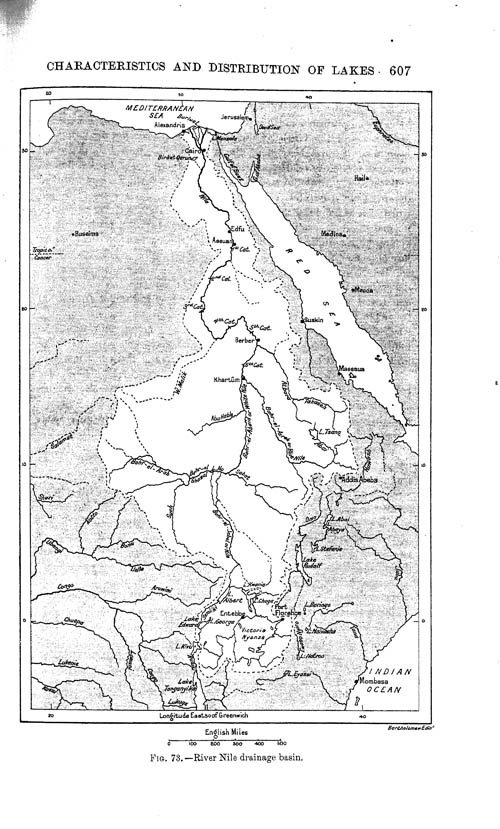 Page 607, Volume 1 - Characteristics of Lakes in general, and their distribution over the Surface of the Globe, by Sir John Murray