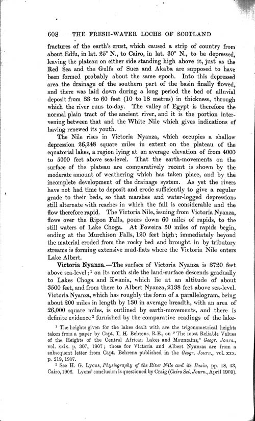 Page 608, Volume 1 - Characteristics of Lakes in general, and their distribution over the Surface of the Globe, by Sir John Murray