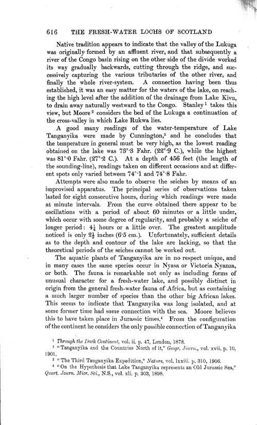 Page 616, Volume 1 - Characteristics of Lakes in general, and their distribution over the Surface of the Globe, by Sir John Murray