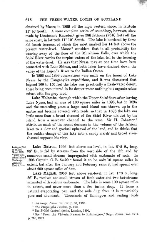 Page 618, Volume 1 - Characteristics of Lakes in general, and their distribution over the Surface of the Globe, by Sir John Murray