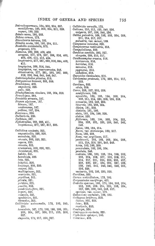 Page 755, Volume 1 - Index of Genera and Species