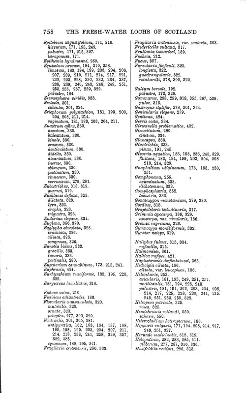 Page 758, Volume 1 - Index of Genera and Species