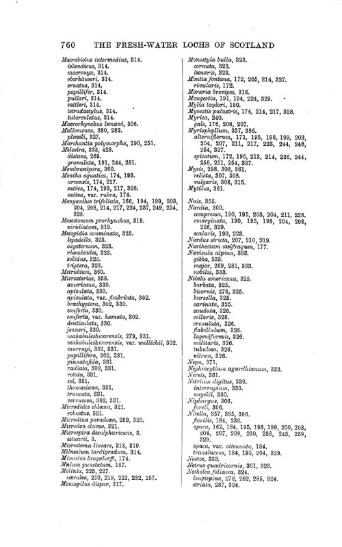 Page 760, Volume 1 - Index of Genera and Species