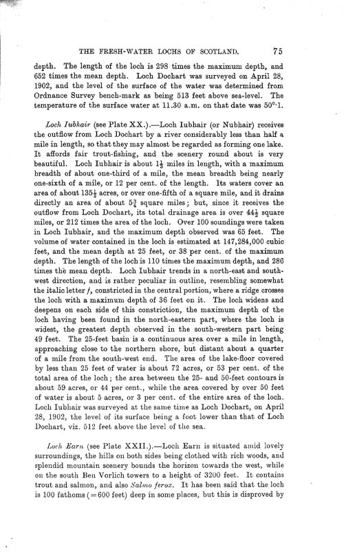 Page 75, Volume II, Part I - Lochs of the Tay Basin
