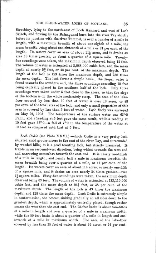 Page 85, Volume II, Part I - Lochs of the Tay Basin