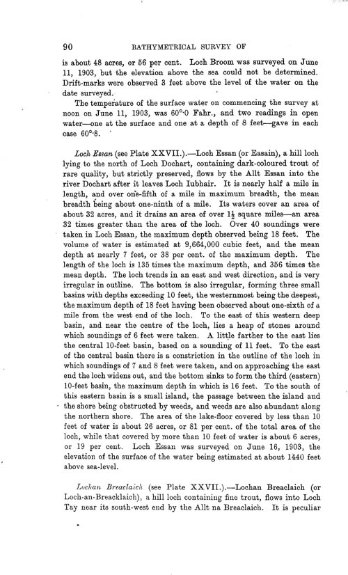 Page 90, Volume II, Part I - Lochs of the Tay Basin