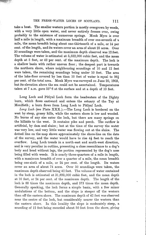 Page 111, Volume II, Part I - Lochs of the Tay Basin