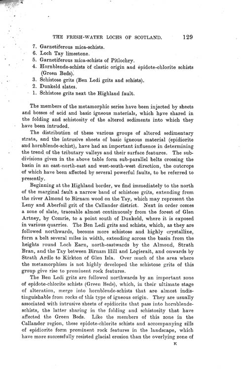 Page 129, Volume II, Part I - Lochs of the Tay Basin
