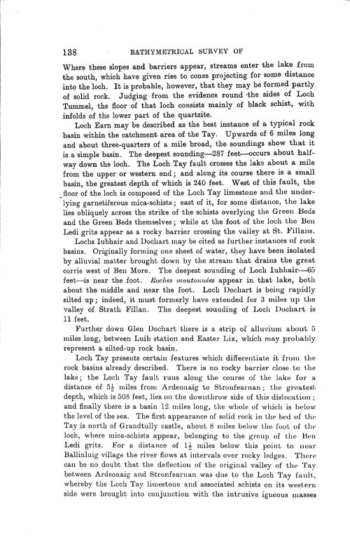 Page 138, Volume II, Part I - Lochs of the Tay Basin