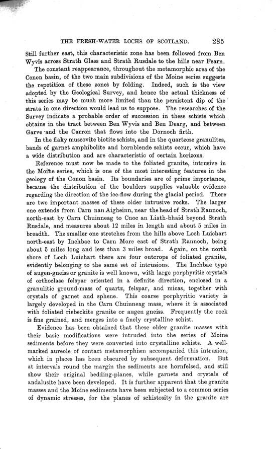 Page 285, Volume II, Part I - Lochs of the Conon Basin