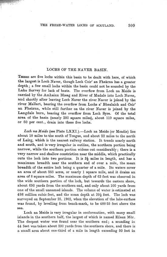 Page 309, Volume II, Part I - Lochs of the Naver Basin