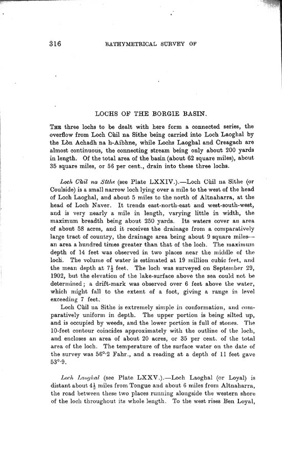 Page 316, Volume II, Part I - Lochs of the Borgie Basin