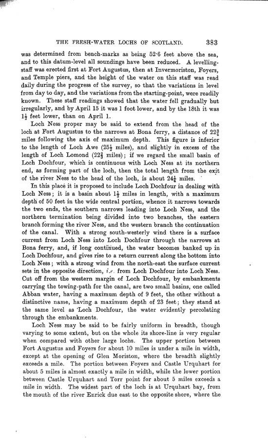 Page 383, Volume II, Part I - Lochs of the Ness Basin