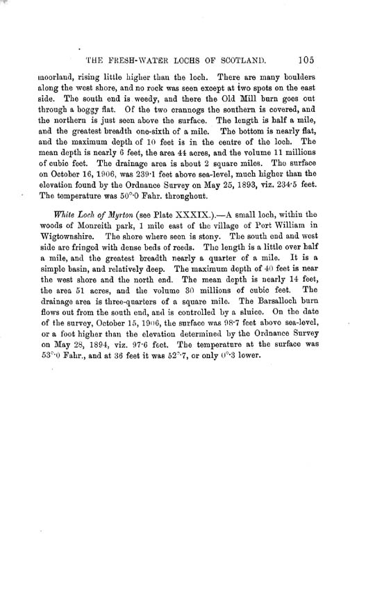 Page 105, Volume II, Part II - Lochs of the Luce Basin