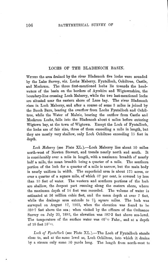 Page 106, Volume II, Part II - Lochs of the Bladenoch Basin