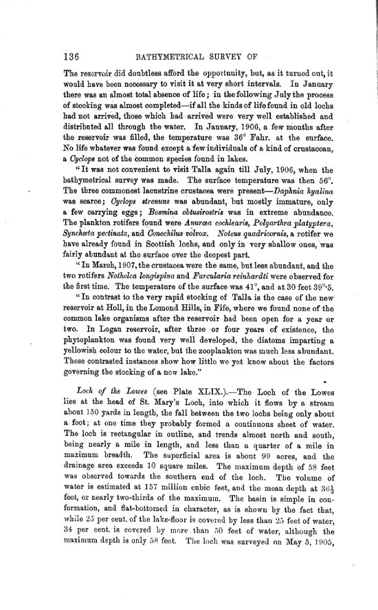 Page 136, Volume II, Part II - Lochs of the Tweed Basin
