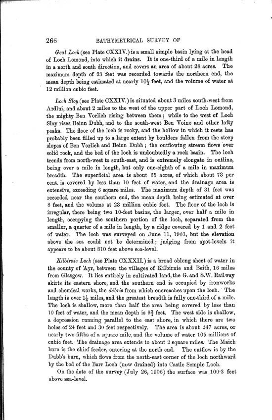 Page 266, Volume II, Part II - Lochs of the Clyde Basin
