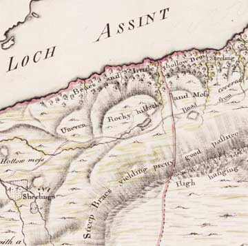 Map of Loch Assynt environs