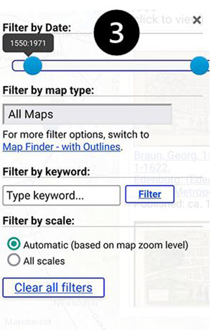 Map Finder- with Marker Pin interface - Filter by date instructions