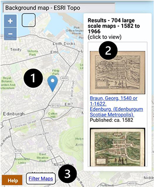 Map Finder- with Marker Pin interface with instructions