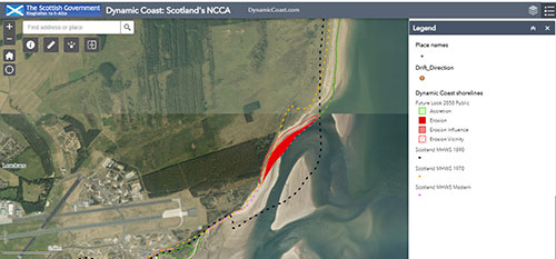 Dynamic Coast website looking at the Eden estuary, Fife