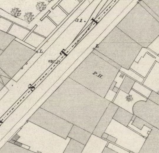A large scale town plan on Leith, showing our tenement, from 1876.