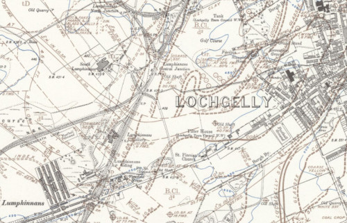 Extract of Geological Survey sheet showing geological features between Lumphinnans and Lochgelly