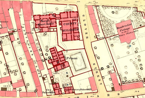 Extract of a large scale town plan of Elgin
