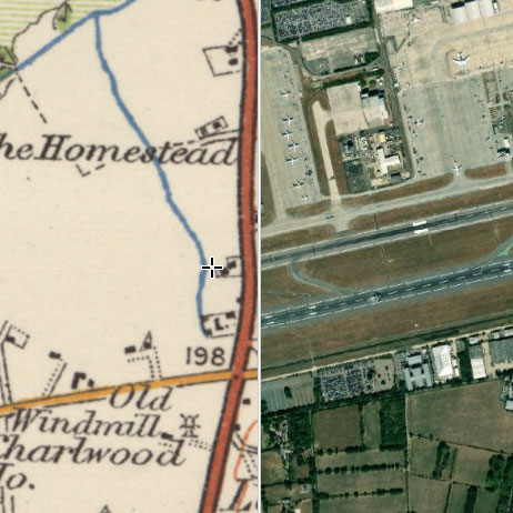 Gatwick Airport, before and today