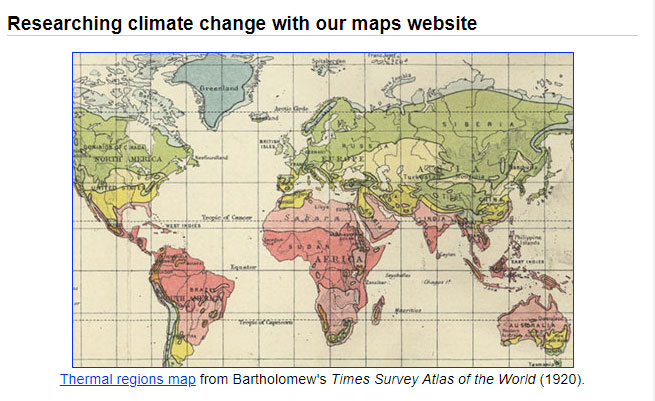 Researching climate change online resource - home page graphic