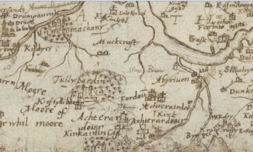 Pont's map of Loch Glen Almond, Strathearn