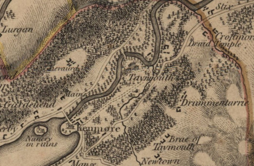 Another extract from Stobie's map showing Rannoch Woodland