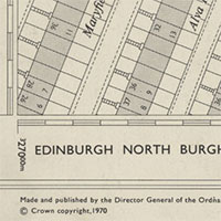 Ordnance Survey National Grid maps published in 1970 graphic