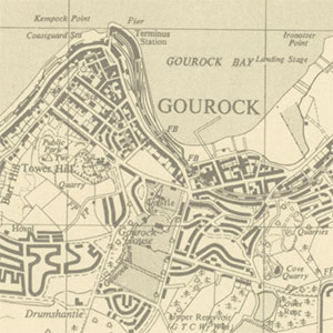 Vintage Ordnance Survey OS map sheet TR05 Boughton Sheldwich Challock 1964 