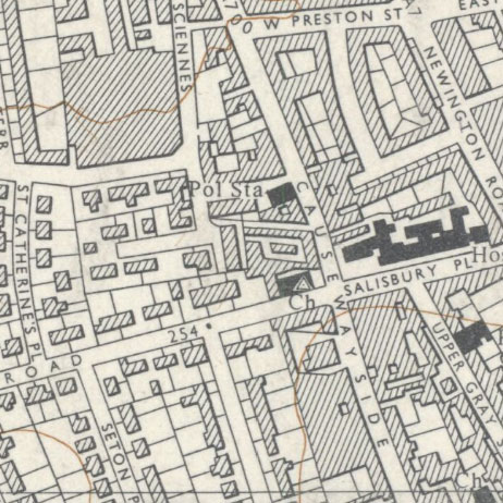 Street map detail at 1:10k