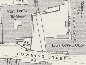 Detail of Downing Street, from Sheet VII.83 (1896)