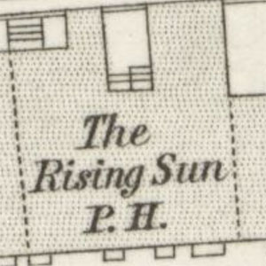 Detail of OS Town Plan showing horizontal lines (rouletting) for building fill