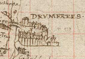 Detail of Pont map of Dumfries