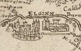 Detail of Pont map of Elgin