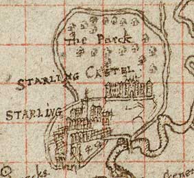 Detail of Pont map of Stirling hunting park