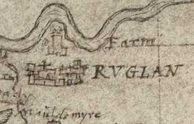 Detail of Pont map of Rutherglen