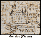 Detail of Pont map of Castle Menzies