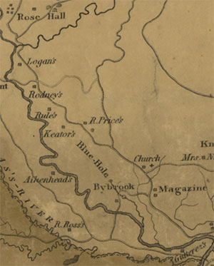 Detail of Bybrook from James Robertson's map of 1804